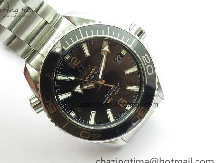 0109 Planet Ocean 39.5mm Black Ceramic Bezel SS VSF 1:1 Best Edition Black Dial on SS Bracelet A Stretchable 7890